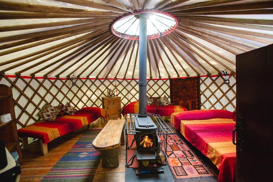 Living room in Mongolian Ger,