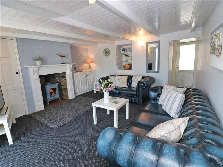 Living room in Pebble Cottage, Portreath