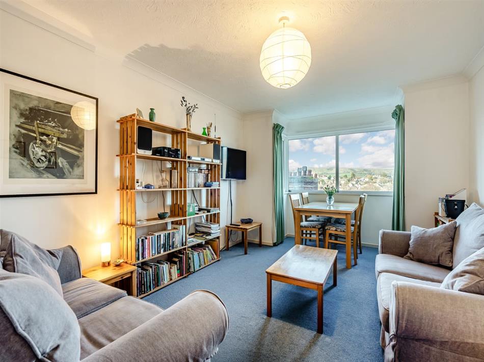 Living room in Sandringham Court, Swanage