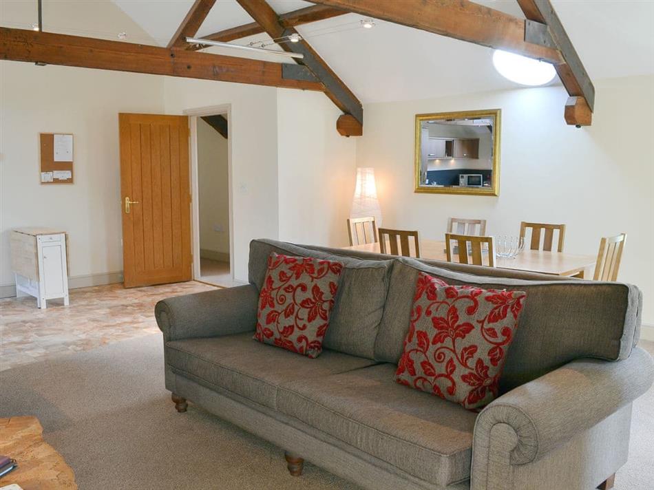 Living room in Spindlestone Mill Apartments -The Loft, Belford, near Bamburgh