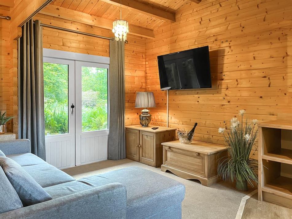 Living room in The Cabin, Rudyard, near Leek