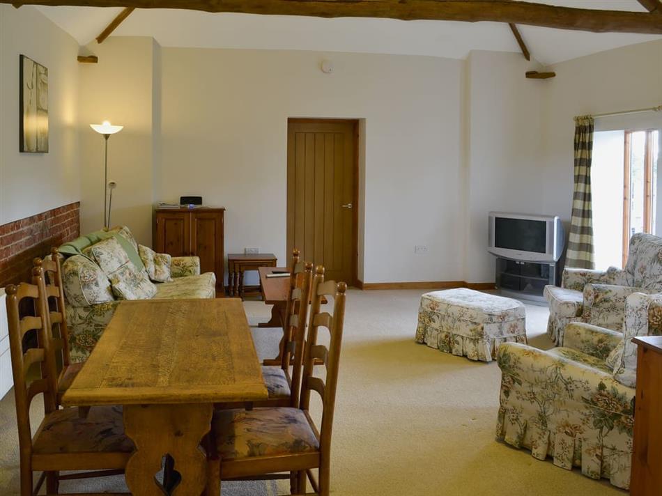 Living room in The Cowshed, Blofield, near Norwich