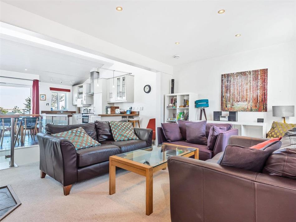 Living room in The Quarry, Portscatho