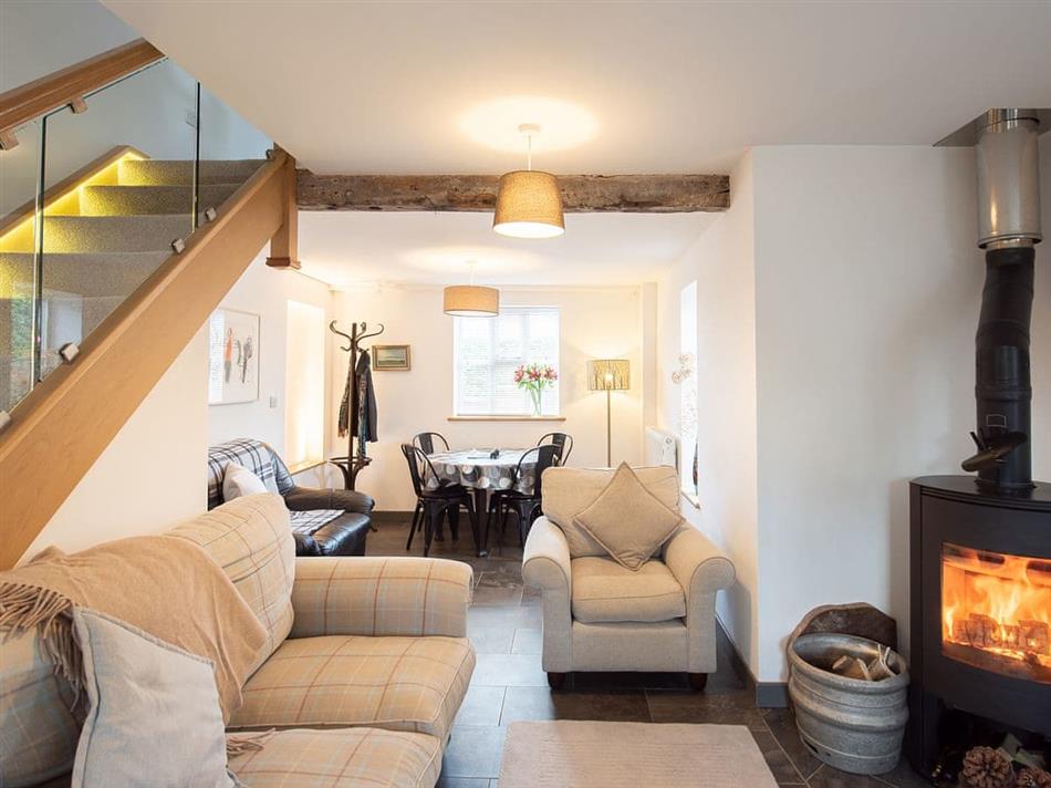 Living room in Top House, Forden