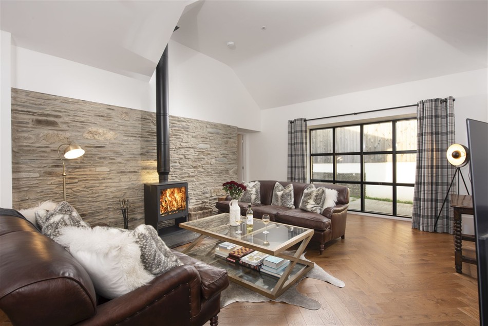 Living room in Trebyre, Padstow