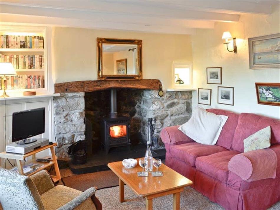 Living room in Tyn Llidiart, Llanbedr-y-Cennin