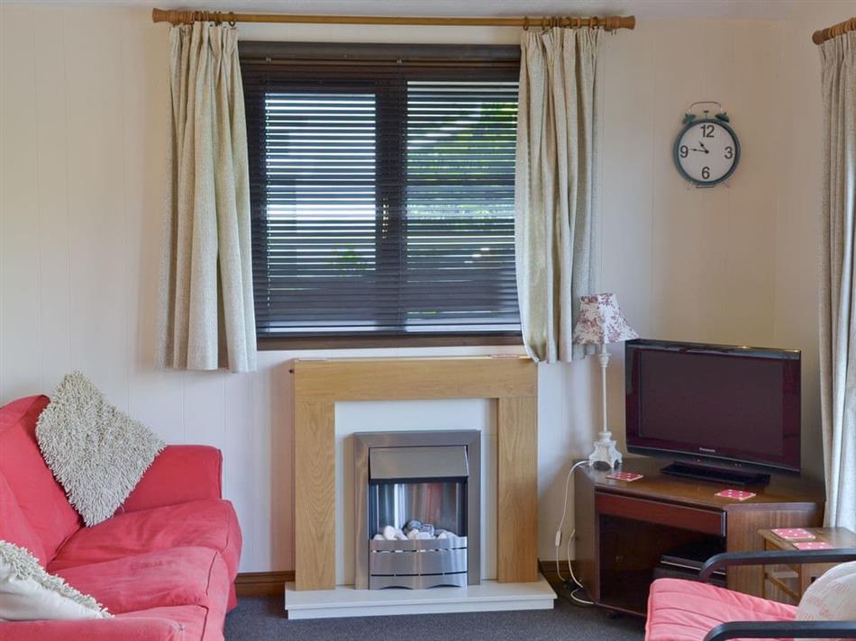 Living room in Yare View Lodge, Brundall