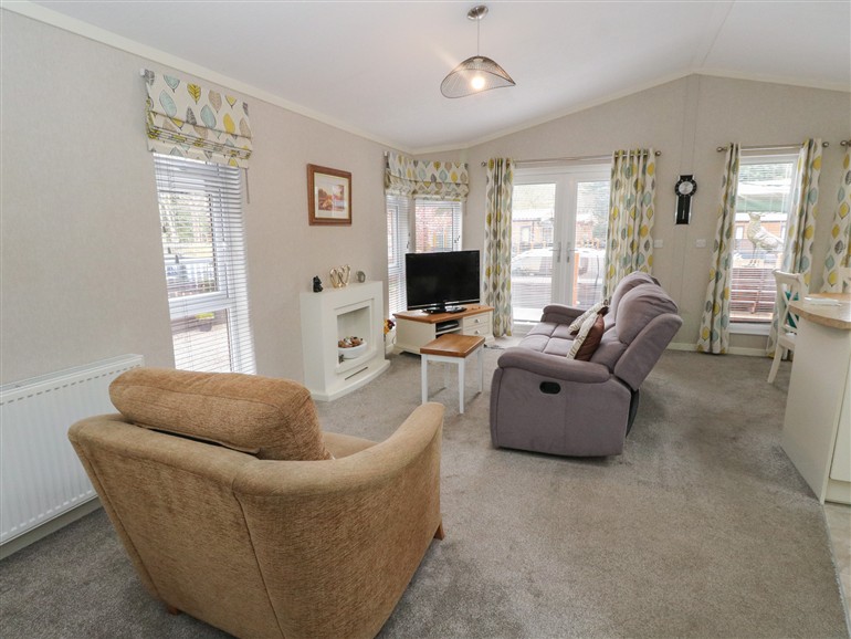 This is the living room at Lodge 2 in Auchterarder