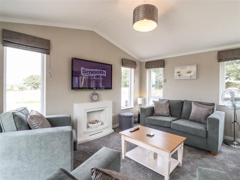 The living room at Lodge 47 in Martlesham Heath