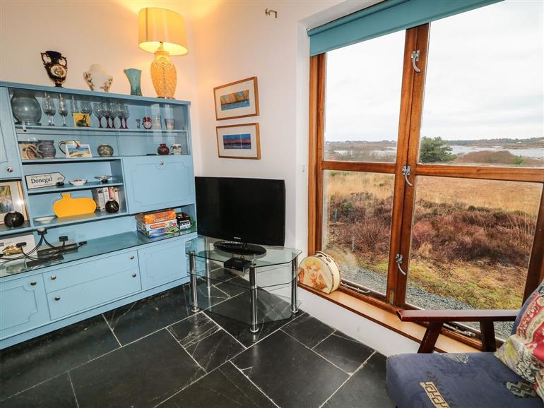 This is the living room at Lough Meela Lodge in Dungloe