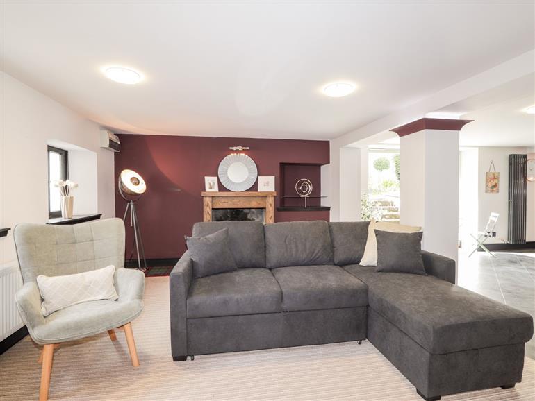 This is the living room at Mary Ann Apartment in Inverness