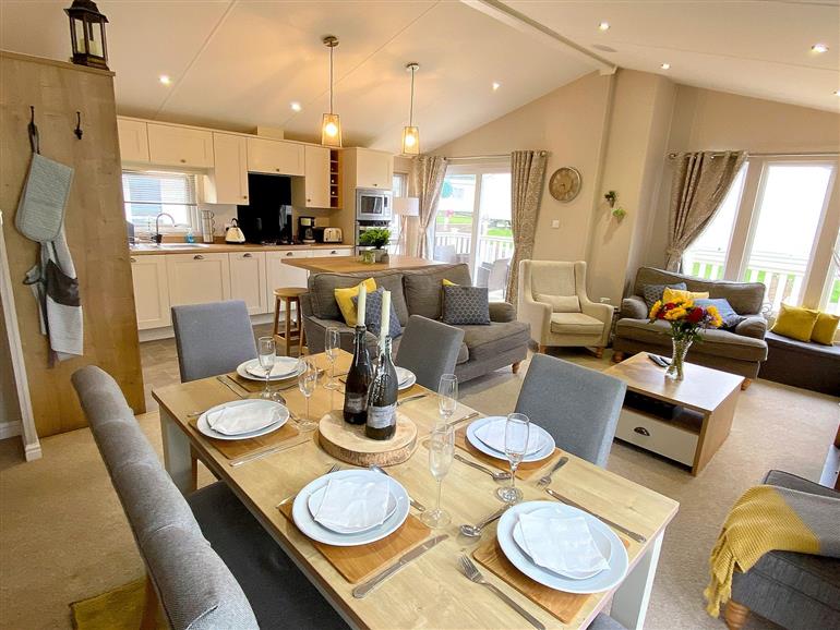 This is the living room at Meadow Lodge in Cayton