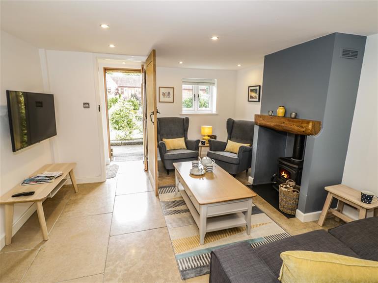 The living room at Middle Cottage in Priors Marston