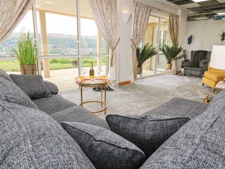 The living room at Myddelton Grange in Ilkley