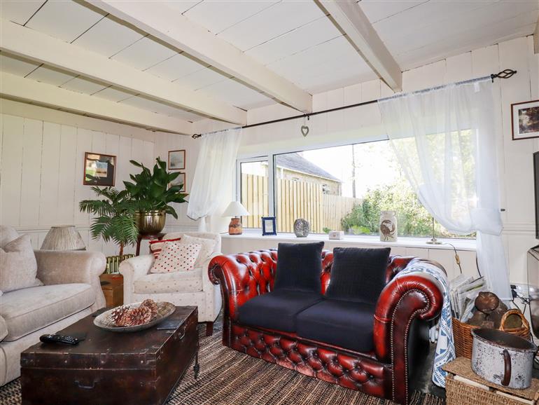 The living room at Quiet Trees in Trequite near St Kew Highway