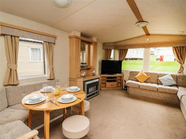 The living room at Roselle in Borth