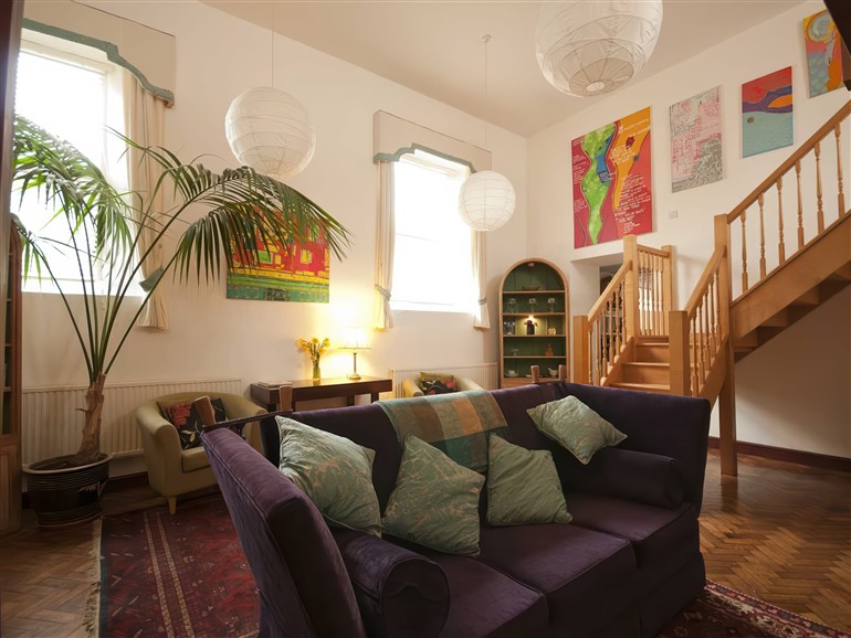 This is the living room at Rosemaddon in Crantock