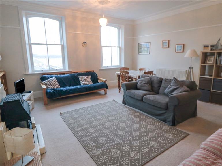 The living room at Royal View in Whitby