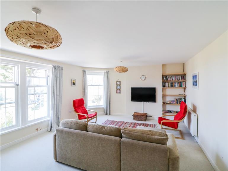 This is the living room at Sea Horizon View in Bude