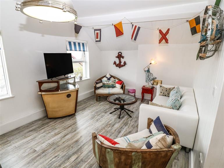 This is the living room at Seagulls Rest in Criccieth