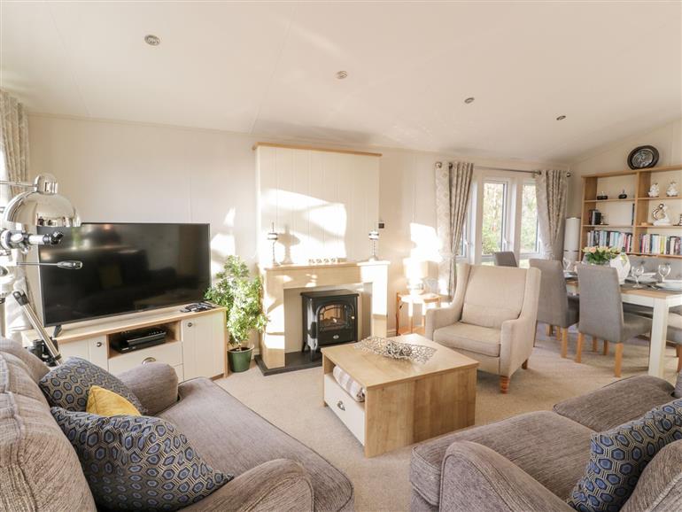 This is the living room at Serenity Lodge in Wemyss Bay