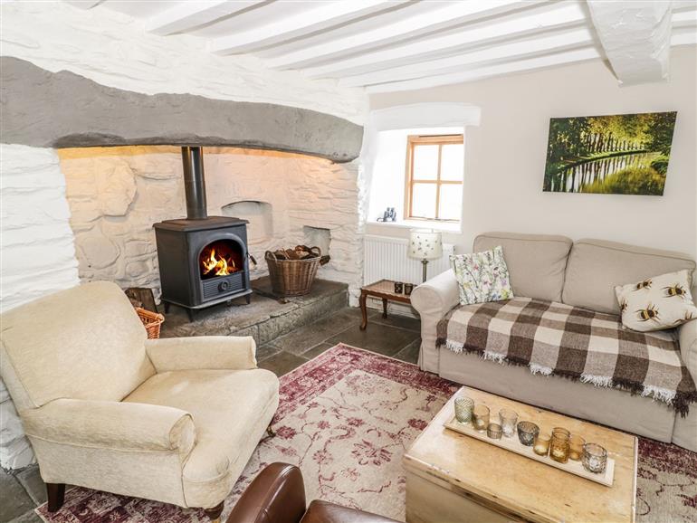 The living room at Tan Y Garth Cottage in Glyndyfrdwy near Llangollen