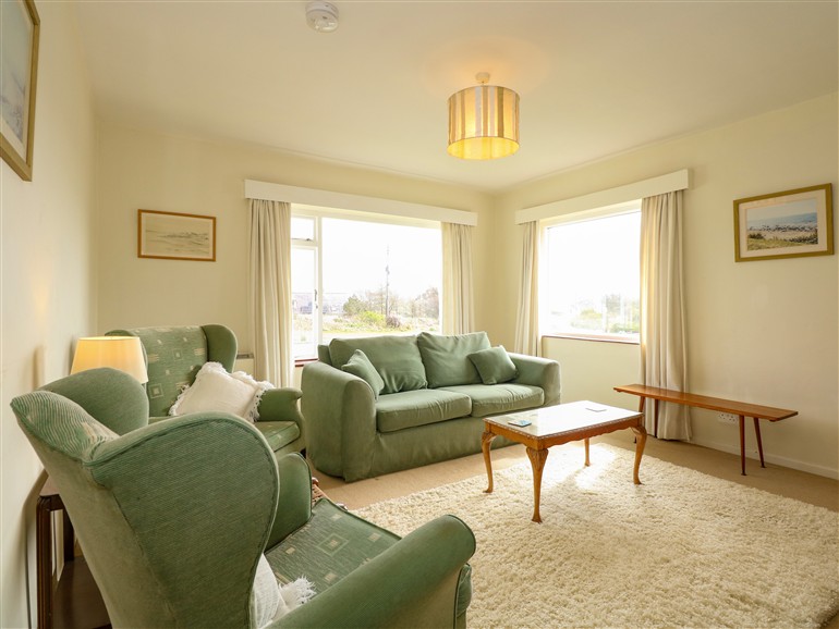 The living room at Tegawelon in Llandanwg near Harlech