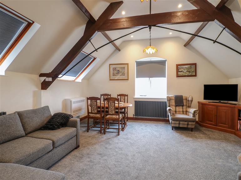 This is the living room at The Coach House near Rosliston