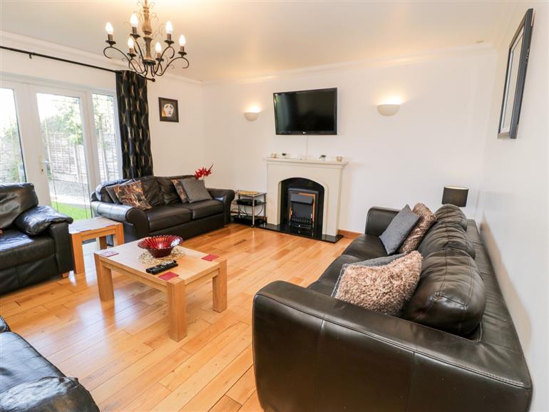 The living room at The Meadows in Pentraeth
