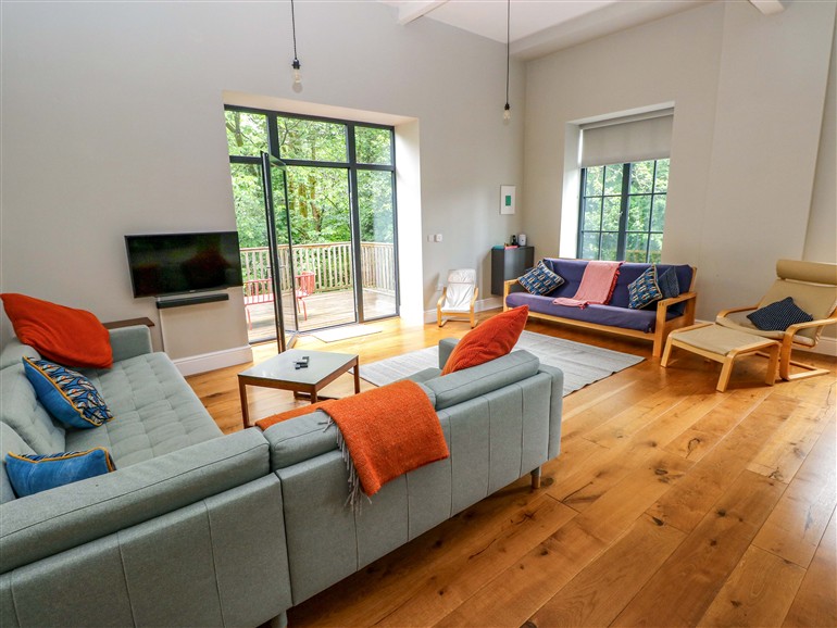 This is the living room at The Old Creamery in Ffairfach