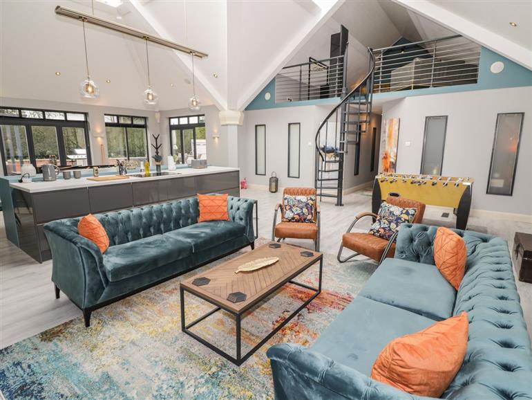 This is the living room at The Pool House @ Beechfield in Claines