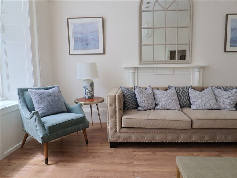 This is the living room at The Tides in Lyme Regis