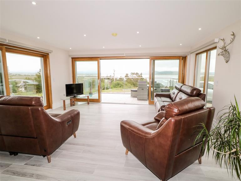This is the living room at Traeannagh Bay House near Dungloe