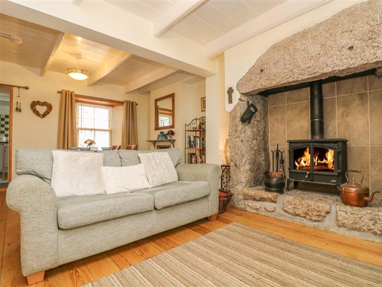 This is the living room at Trembath Cottage in St Just