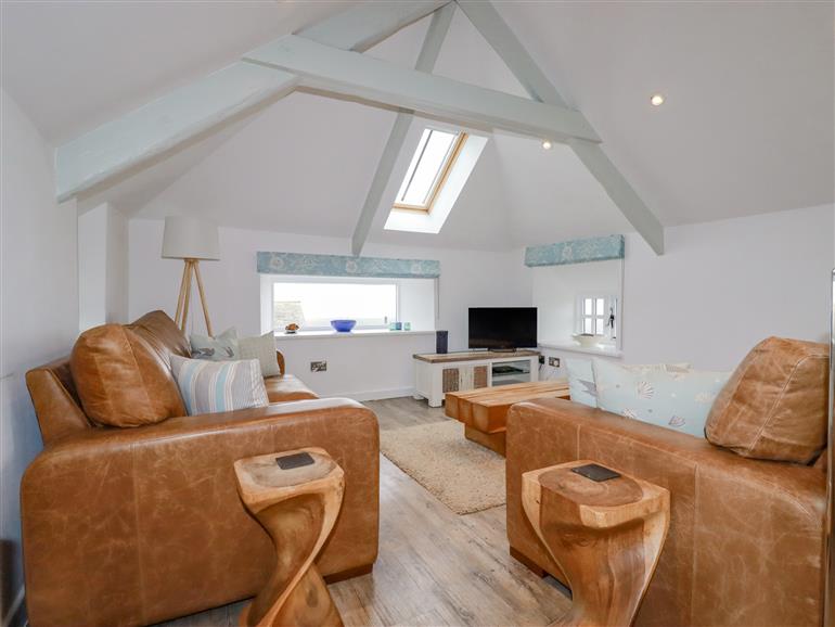 This is the living room at Trerubies in Delabole
