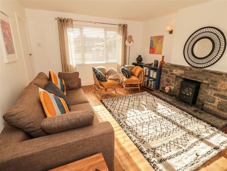 This is the living room at Tros Y Bont near Valley