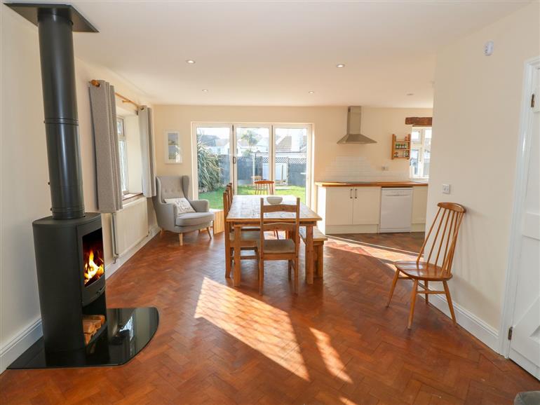 This is the living room at Ty Garth in Benllech