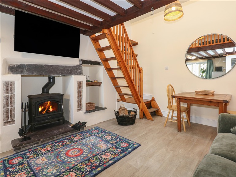 This is the living room at Tyddyn Isaf Bach near Snowdonia