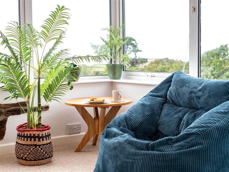 The living room at Westaway House in Port Isaac