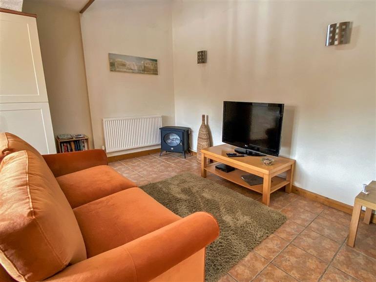 This is the living room at Y Beudy near Y Felinheli