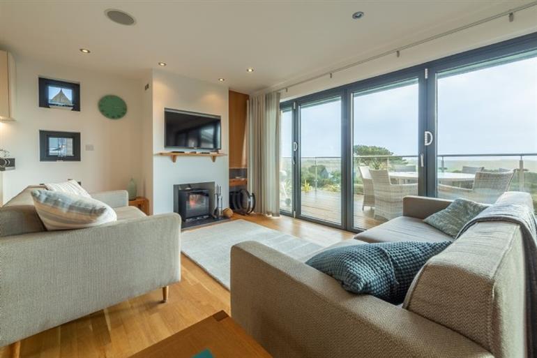 Morvah, St Agnes. Keep warm next to this state of the art wood burning stove at Morvah,