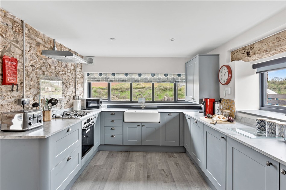 The kitchen in The Dairy, Higher Yalberton Farm, Paignton